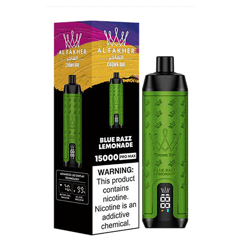 AL Fakher Crown Bar 15000 puffs Pro Max - Blue Razz Lemonade - 5mg