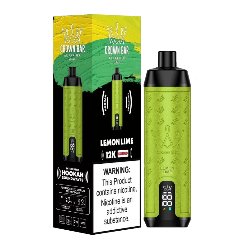 AL Fakher Crown Bar Sound 12000 puffs - Lemon Lime- 5mg