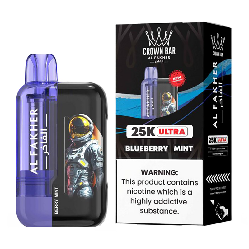 AL Fakher Crown Bar 25K puffs Ultra - Blueberry Mint - 5mg