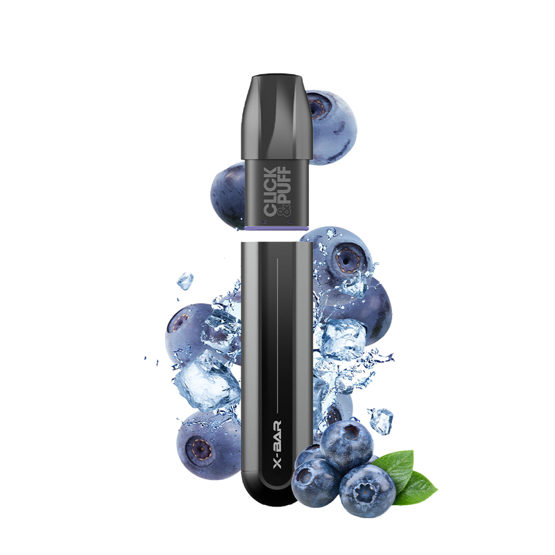 X-BAR Click & Puff kit de démarrage - Myrtille Glacée