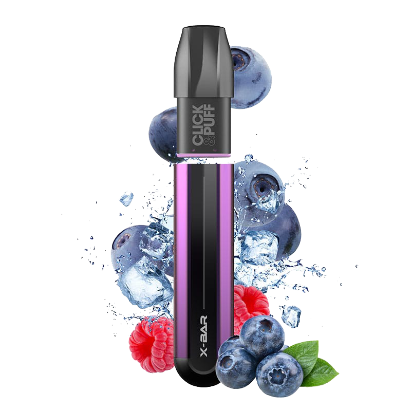 X-BAR Click & Puff kit de démarrage - Myrtille Framboise