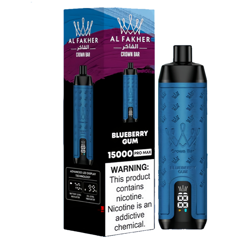 AL Fakher Crown Bar 15000 puffs Pro Max - Blueberry Gum - 5mg