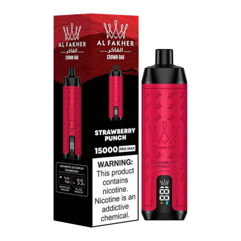 AL Fakher Crown Bar 15000 puffs Pro Max - Strawberry Punch - 5mg