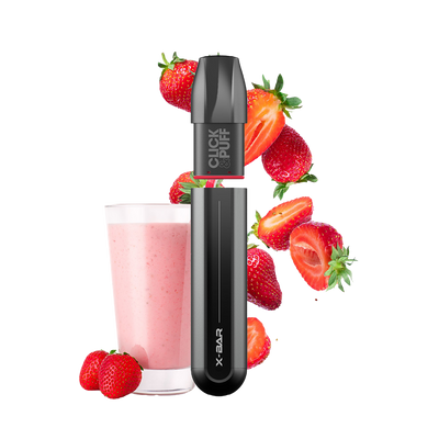 X-BAR Click & Puff kit de démarrage - Milkshake Fraise