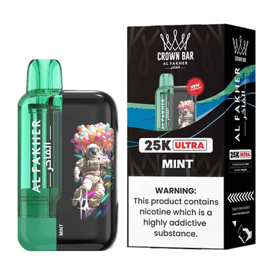 AL Fakher Crown Bar 25K puffs Ultra - Mint - 5mg