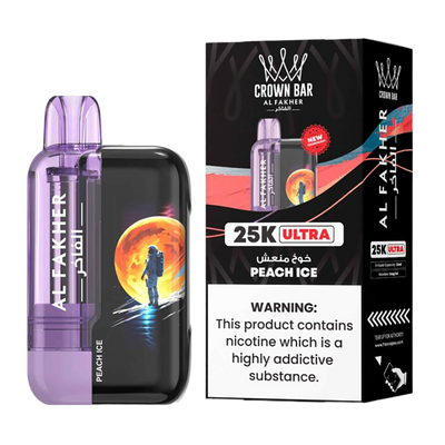 AL Fakher Crown Bar 25K puffs Ultra - Peach Ice - 5mg
